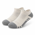 Chaussettes de sport 43-46 en textile écru gris - respirantes à tige basse