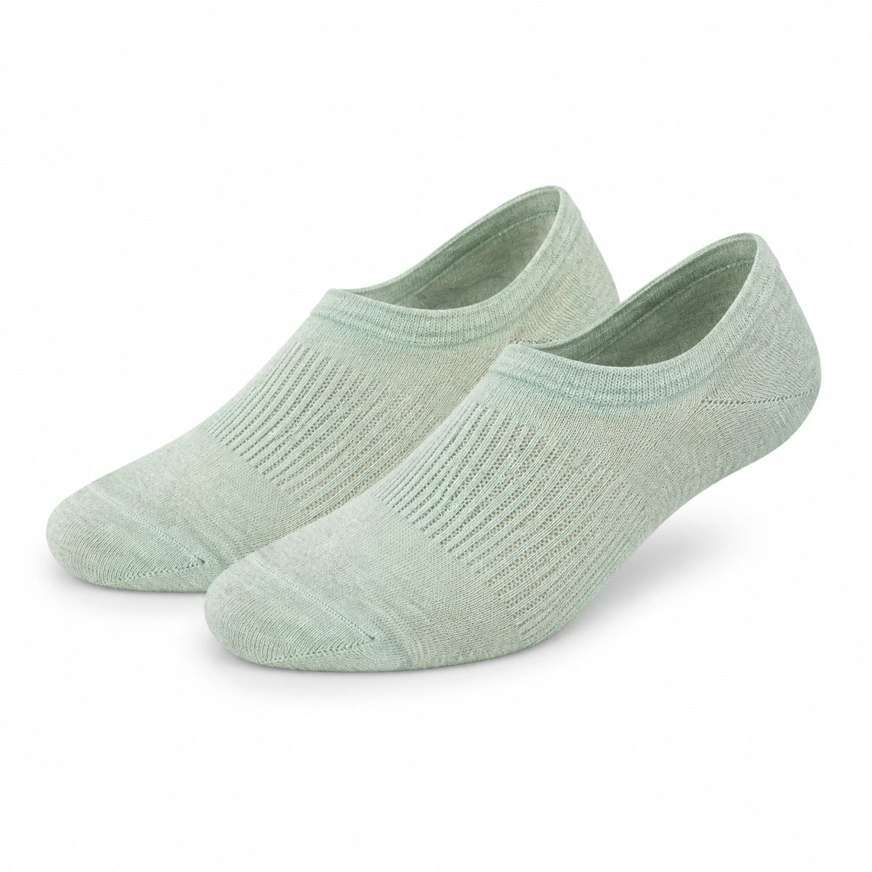 Chaussettes invisibles 35-38 en maille textile vert sauge respirantes