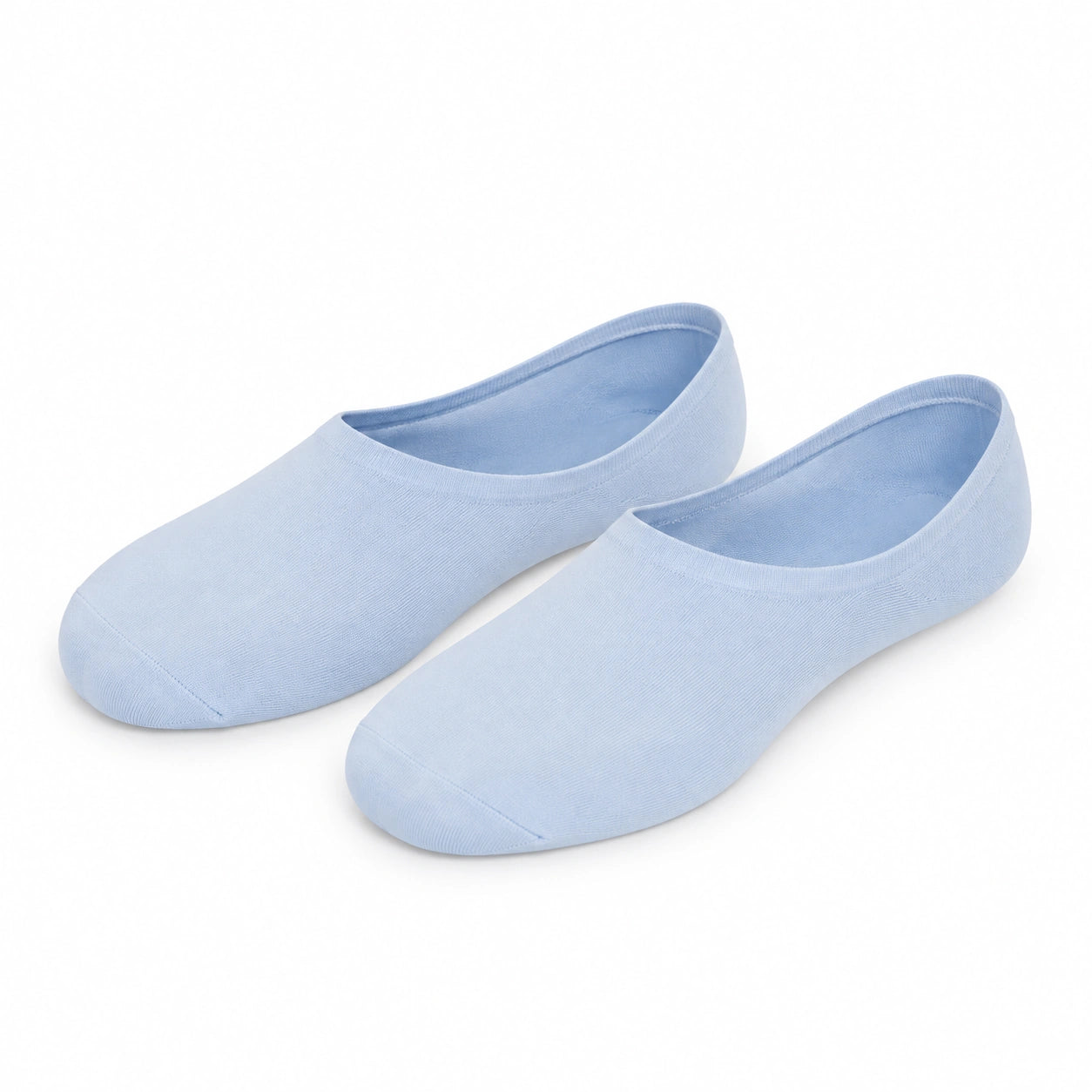 Chaussettes invisibles 39-42 en coton bleu clair pour chaussures basses - style uni