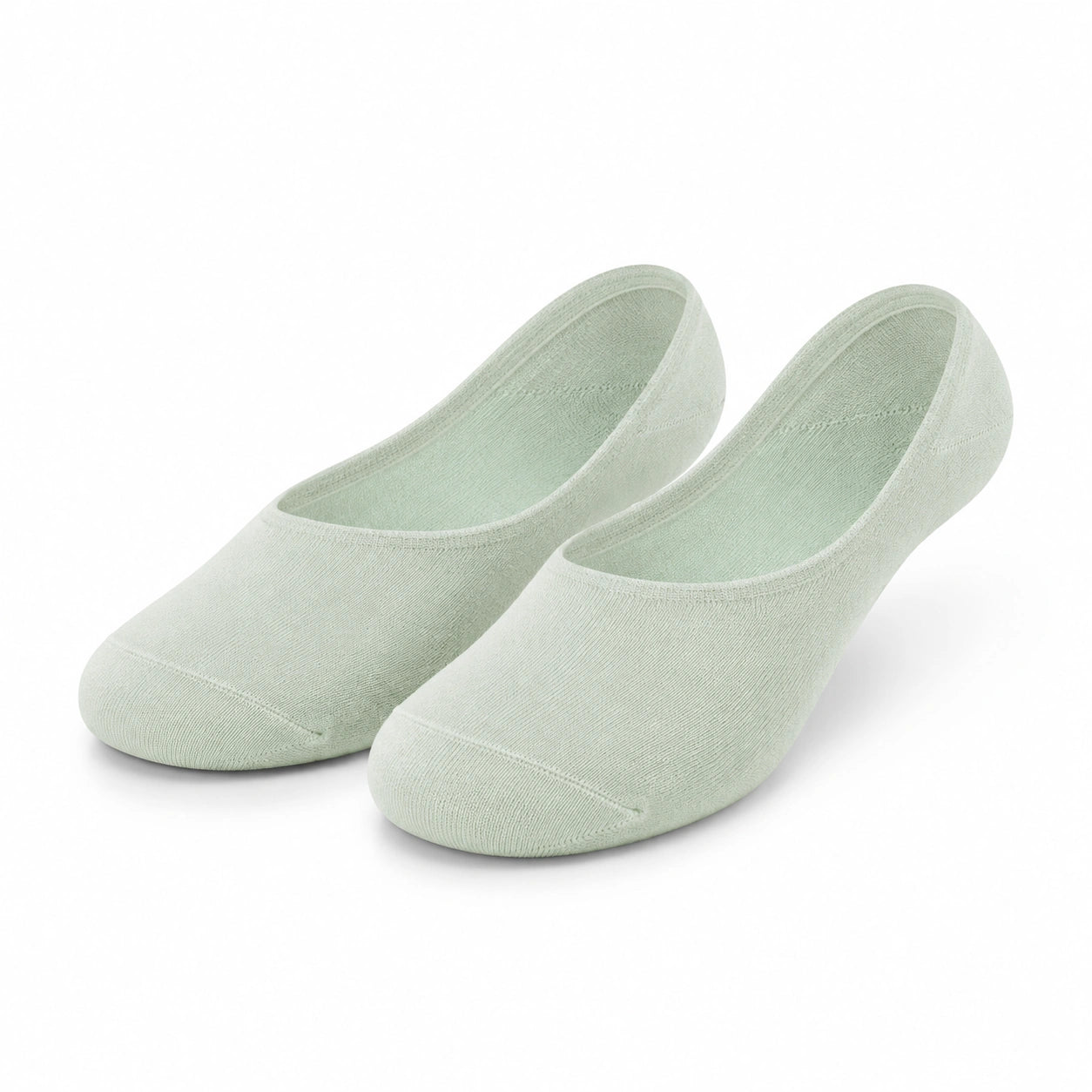 Chaussettes invisibles 43-46 en maille vert pastel - coupe basse