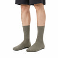 Chaussettes mi-mollet 35-38 en textile kaki côtelées usage quotidien