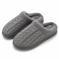 Chaussons 40/41 en textile gris à doublure douce - chaussures d'intérieur confortables