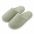 Chaussons ouverts taille 40/41 en textile vert sauge à semelle souple